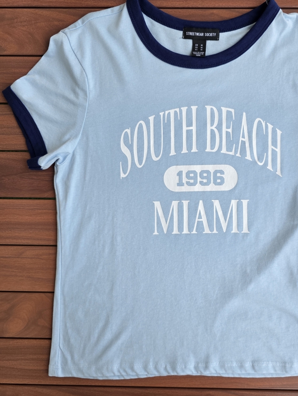 Streetwear Society Ringer Baby Tee Medium